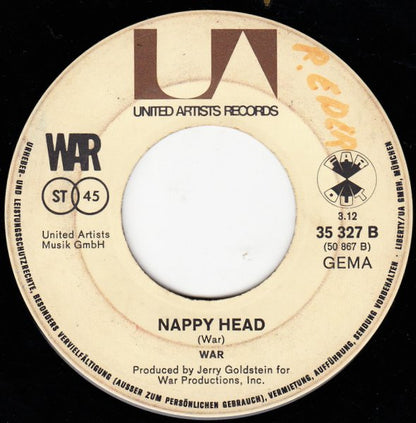 War : Slippin' Into Darkness (7", Single)