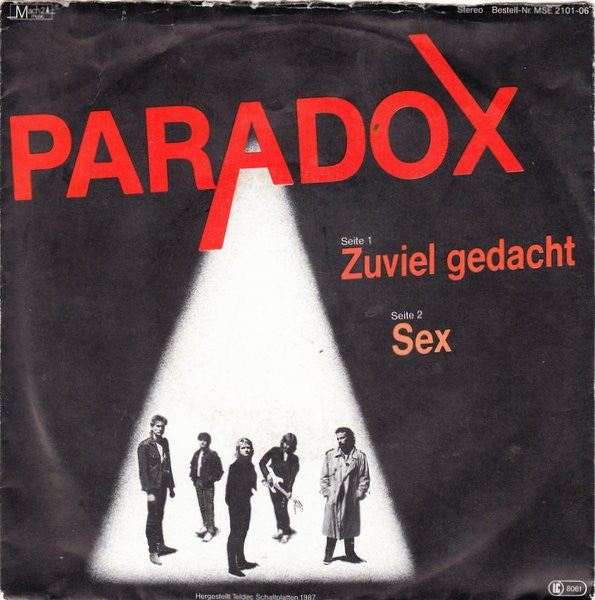 Paradox (59) : Zuviel Gedacht (7", Single)