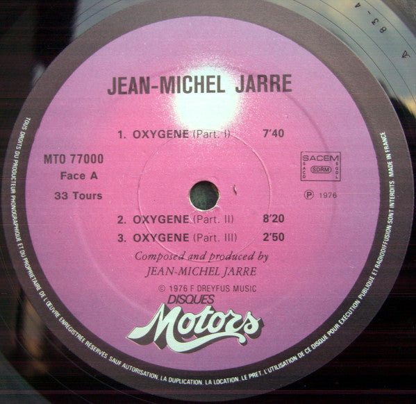Jean Michel Jarre* : Oxygène (LP, Album, RE)