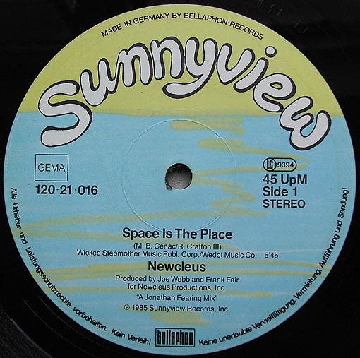 Newcleus : Space Is The Place (12", Maxi)