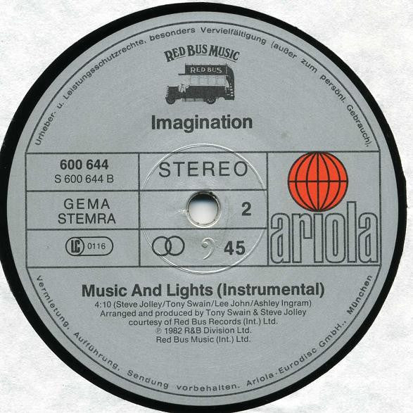 Imagination : Music And Lights (12", Single)