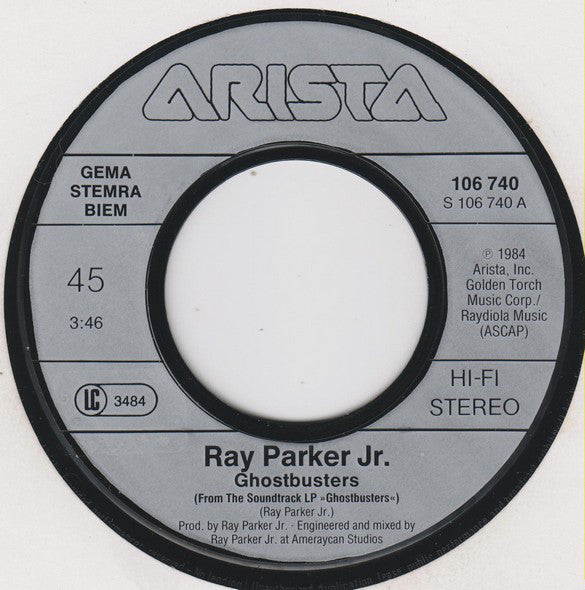 Ray Parker Jr. : Ghostbusters (7", Single)