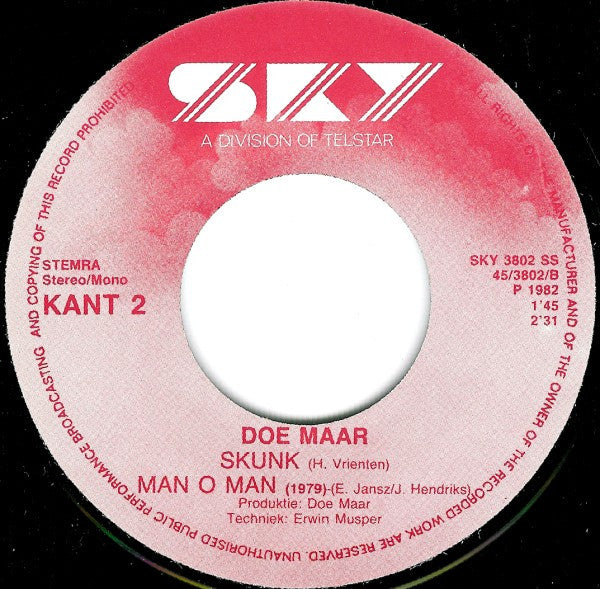 Doe Maar : De Bom (7", Single)