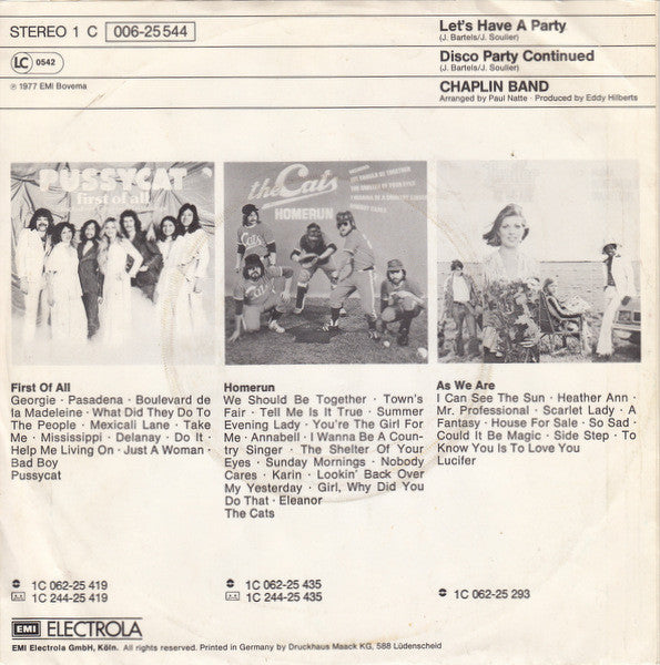 The Chaplin Band : Let's Have A Party (7", Single)