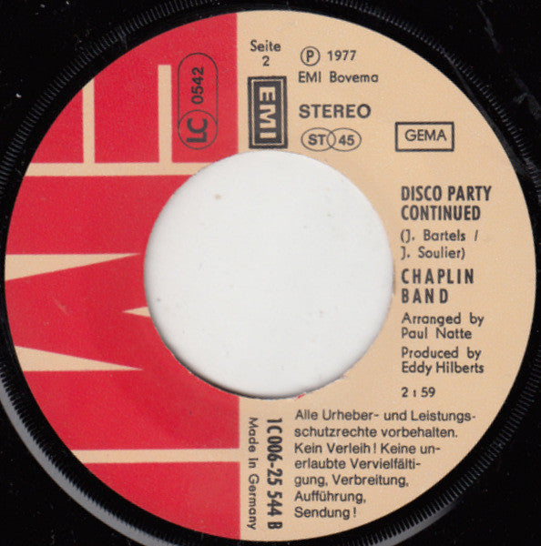 The Chaplin Band : Let's Have A Party (7", Single)