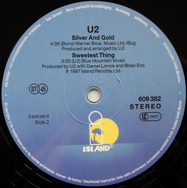 U2 : Where The Streets Have No Name (12", Maxi)