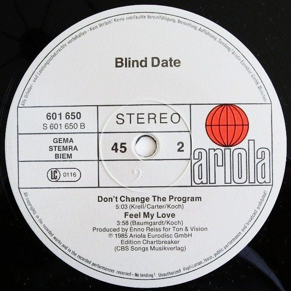 Blind Date : Your Heart Keeps Burning (12", Maxi)