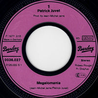 Patrick Juvet : Megalomania (7", Single)