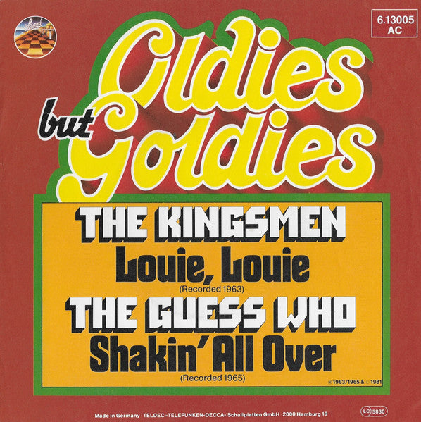 The Kingsmen / The Guess Who : Louie Louie / Shakin' All Over (7", Single)