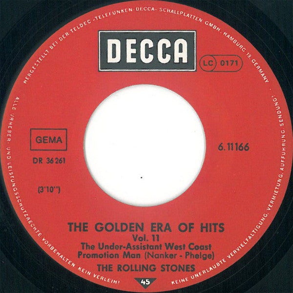 The Rolling Stones : Satisfaction (7", Single, Mono, RE)
