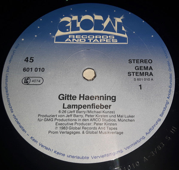 Gitte Haenning* : Lampenfieber (12", Maxi)