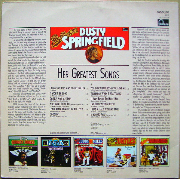 Dusty Springfield : Reflection - Her Greatest Songs (LP, Comp)