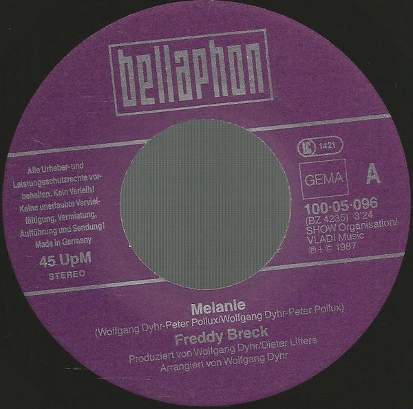 Freddy Breck : Melanie (7", Single)