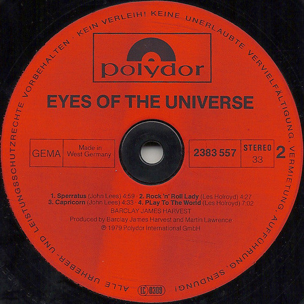 Barclay James Harvest : Eyes Of The Universe (LP, Album, Bla)