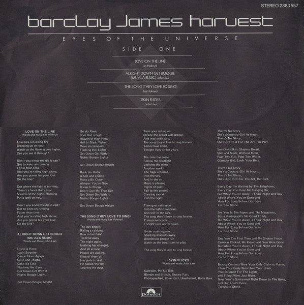 Barclay James Harvest : Eyes Of The Universe (LP, Album, Bla)