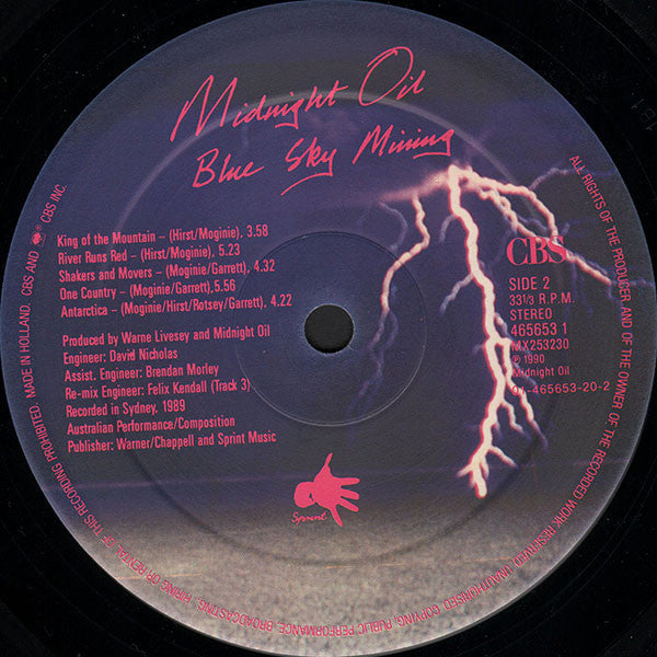 Midnight Oil : Blue Sky Mining (LP, Album)