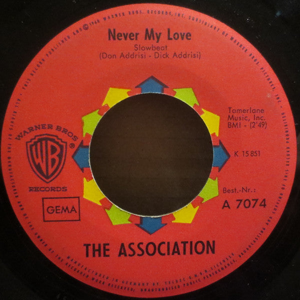 The Association (2) : Never My Love / Requiem For The Masses (7", Single, Mono)