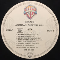 America (2) : History - America's Greatest Hits (LP, Comp, RE)