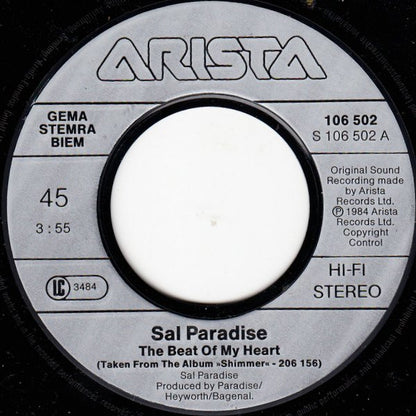 Sal Paradise (3) : The Beat Of My Heart (7", Single)