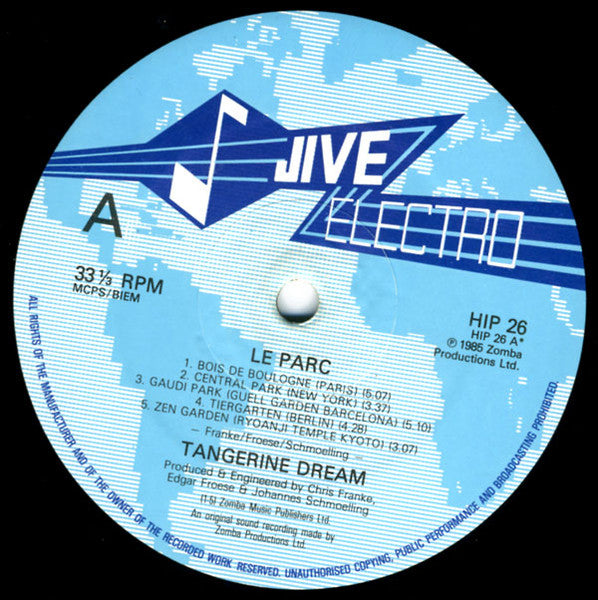 Tangerine Dream : Le Parc (LP, Album)