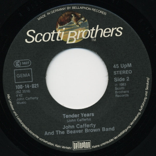 John Cafferty And The Beaver Brown Band : On The Dark Side / Tender Years (7", Single)