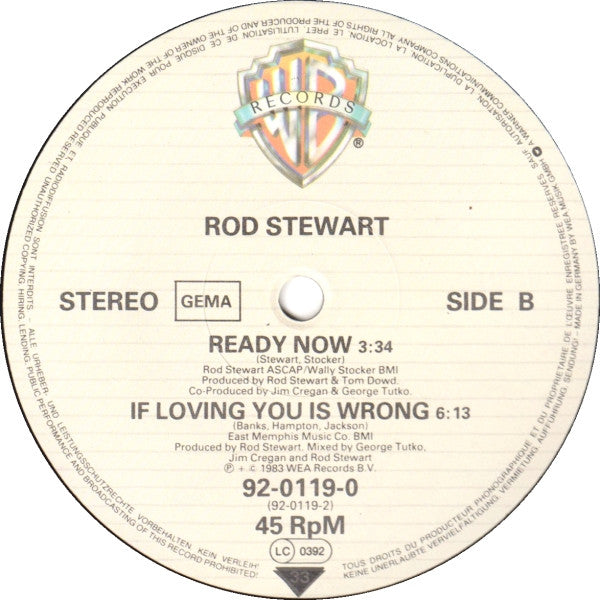 Rod Stewart : Baby Jane (12", Maxi)