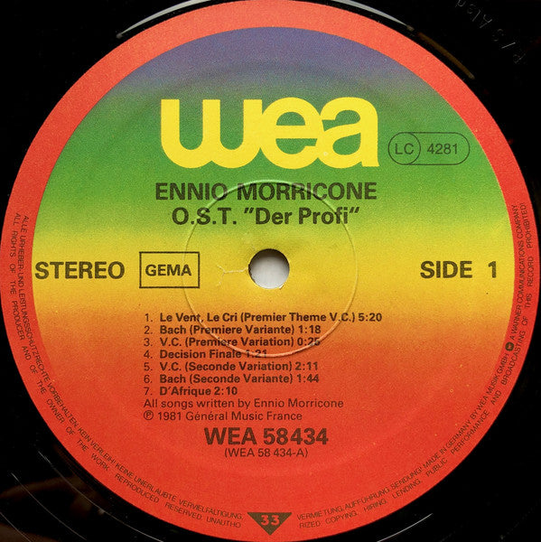 Ennio Morricone : Der Profi (LP, Album)