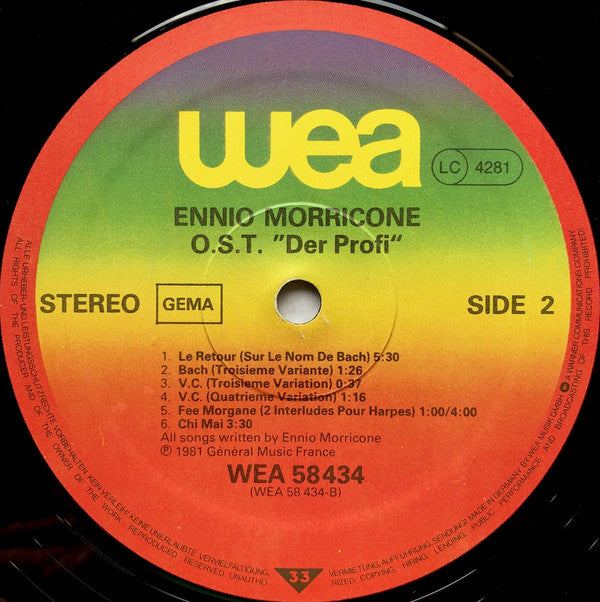 Ennio Morricone : Der Profi (LP, Album)