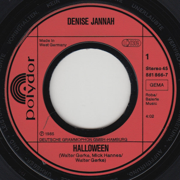 Denise Jannah : Halloween (7", Single)