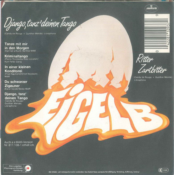 Eigelb (2) : Django, Tanz' Deinen Tango (7", Single, Whi)