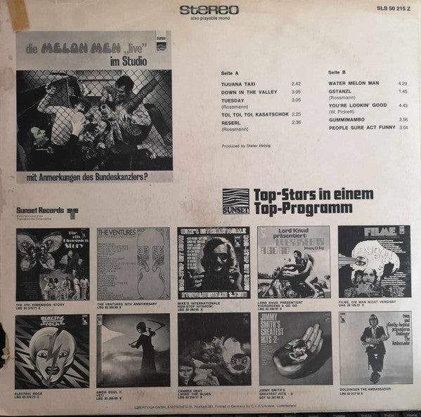 Die Melon Men : Live Im Studio (LP, Album)
