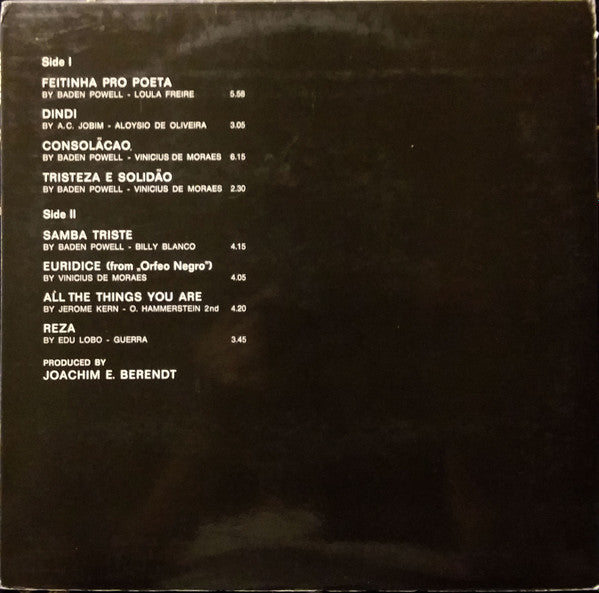 Baden Powell : Poema On Guitar (LP, Album, RE)