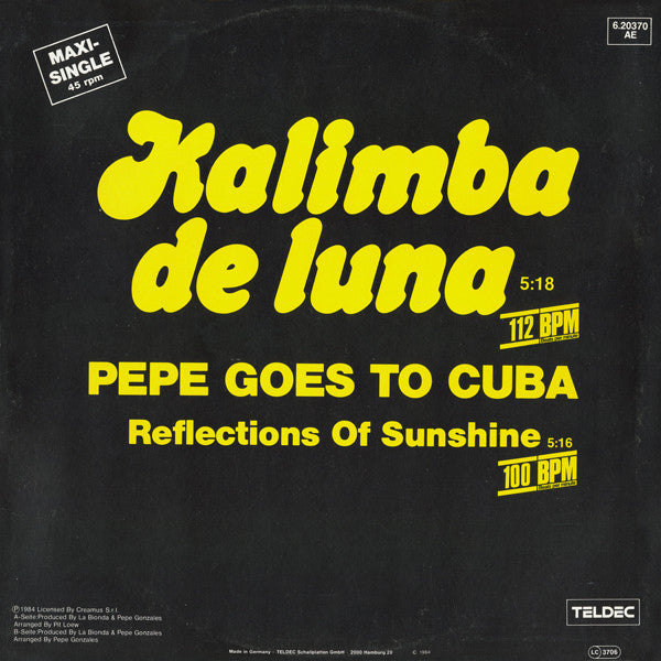 Pepe Goes To Cuba : Kalimba De Luna (12", Maxi)