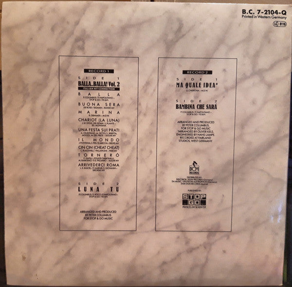 Francesco Napoli : Balla..Balla! Vol. 2 - Italian Hit Connection (2x7", Single, S/Edition, Gat)