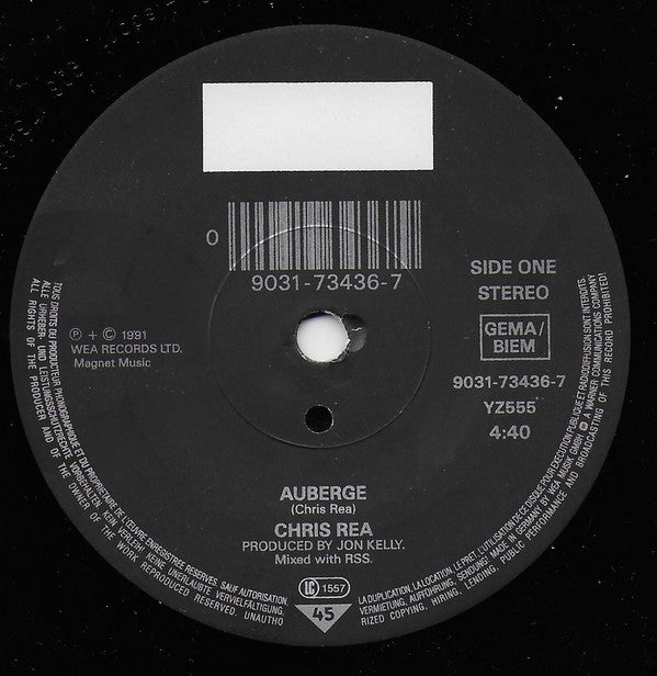 Chris Rea : Auberge (7", Single, Sol)