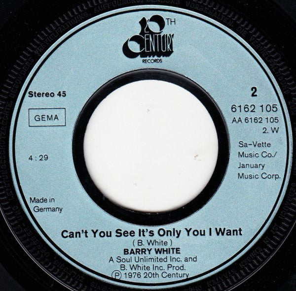 Barry White : Don't Make Me Wait Too Long (7", Single)