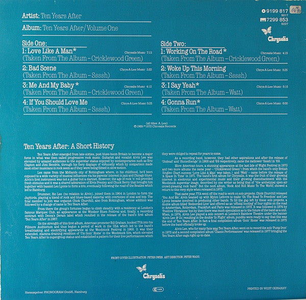 Ten Years After : Ten Years After / Volume One (LP, Comp)