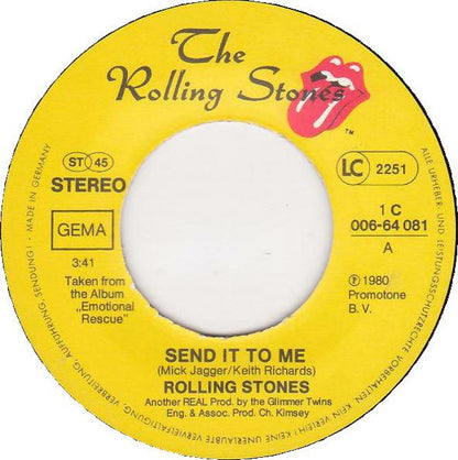 The Rolling Stones : Send It To Me (7", Single, EMI)