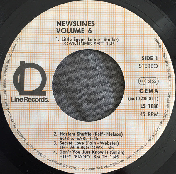 Various : Newslines Volume 6 (7", EP, Promo, Smplr)