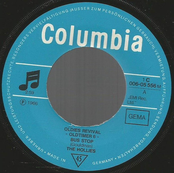 The Hollies : Bus Stop / Stop Stop Stop (7", Single)