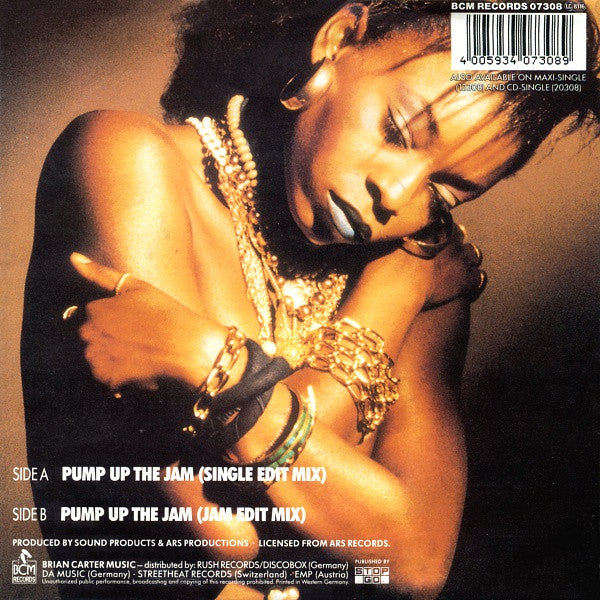 Technotronic Featuring Felly : Pump Up The Jam (7", Single)