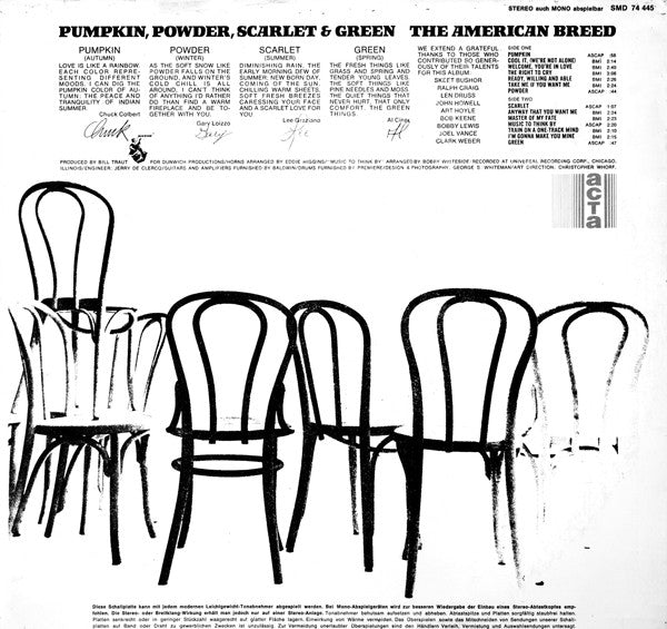 The American Breed : Pumpkin, Powder, Scarlet & Green (LP, Album)