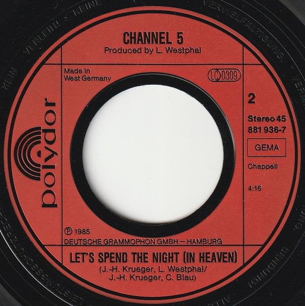 Channel 5 (2) : For A Look In Your Eyes (7", Single)
