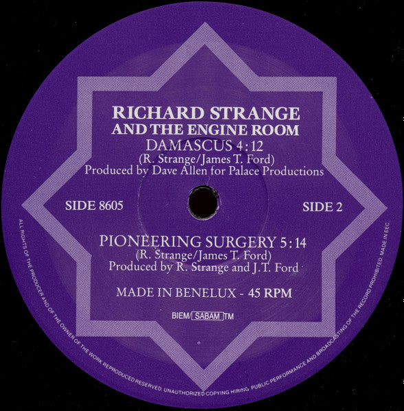 Richard Strange & The Engine Room : Damascus (12")