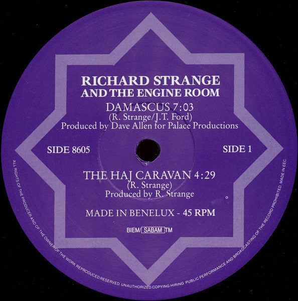 Richard Strange & The Engine Room : Damascus (12")