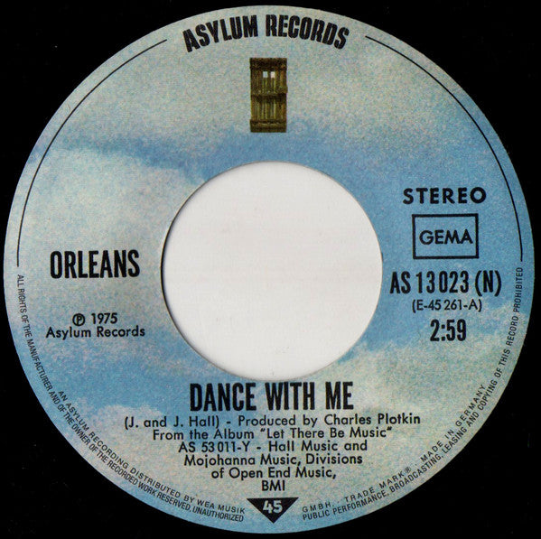 Orleans : Dance With Me (7", Single)