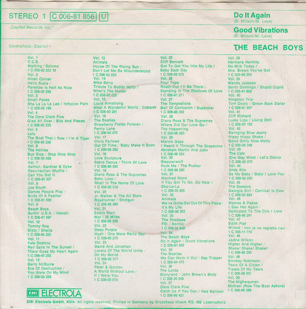 The Beach Boys : Do It Again / Good Vibrations (7", Single, RE)