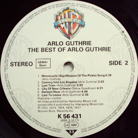 Arlo Guthrie : The Best Of Arlo Guthrie (LP, Comp, RE)