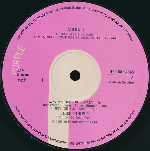 Deep Purple : Mark I & II (2xLP, Comp, RE, Gat)