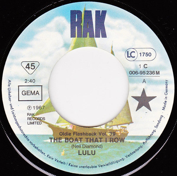 Lulu : The Boat That I Row / I'm A Tiger (7", Single, RE)